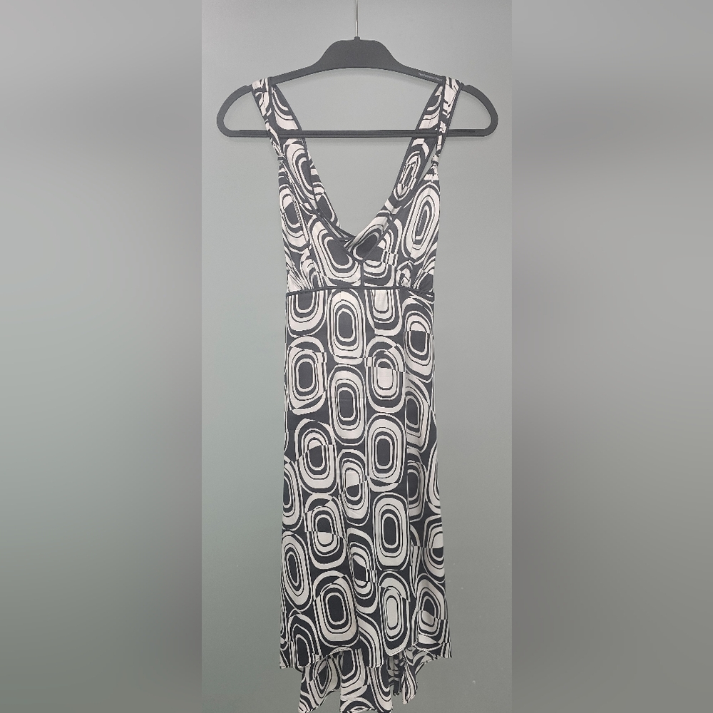 Arden B Black and White Asymmetrical Dress